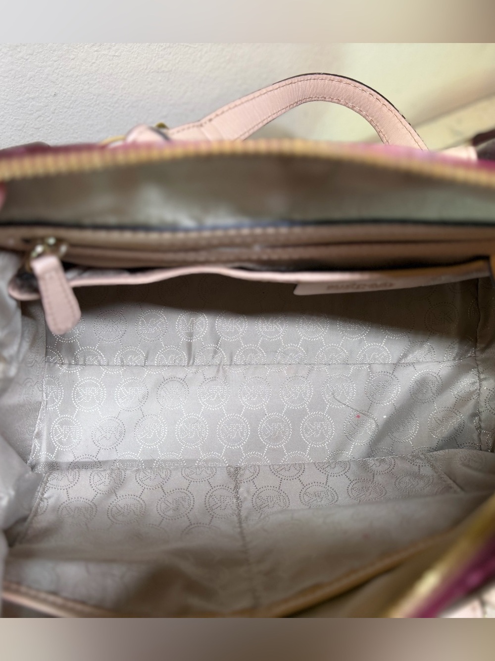 SOLD- Vintage Michael Kors Bordeaux Patent Bag & Matching Wallet Set - Picture 9 of 17